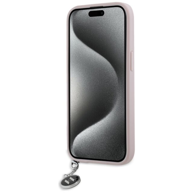 Karl Lagerfeld KLHCP15SPSAKDGCP iPhone 15 / 14 / 13 6.1" pink hardcase Saffiano Rhinestones & - imagine 5