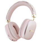 Guess Bluetooth on-ear headphones GUBHK1GCTCSP pink Gcube Metallic Script Logo