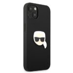 Karl Lagerfeld KLHCP13SPKMK iPhone 13 mini 5,4" black hardcase Leather Ikonik Karl`s Head Meta - imagine 4