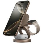 Wireless Charger Bazic Gomag Gyre Foldable 3in1 15W Fast Charging gold