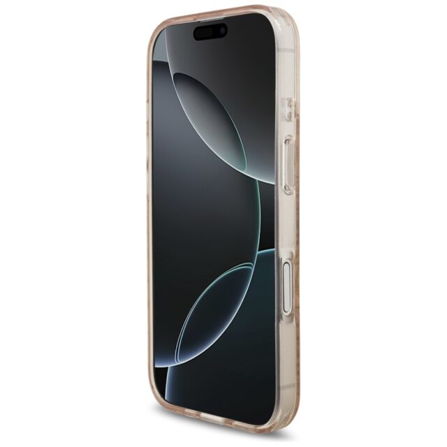 Guess IML Flowers Electro Pearl Strap MagSafe Case for iPhone 17 Pink - imagine 5