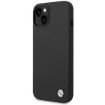 BMW BMHCP15SSILBK iPhone 15 / 14 / 13 6.1" black hardcase Silicone Metal Logo - imagine 2