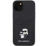 Karl Lagerfeld KLHCP15SSAPKCNPK iPhone 15 / 14 / 13 6.1" black hardcase Saffiano Cardslot Karl - imagine 3