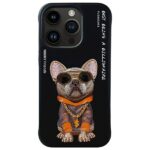 Nimmy case iPhone 15 Pro 6.1" black Glasses Cool Dog
