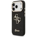 Guess Fixed Glitter Big 4G Metal Frame case for iPhone 17 Pro black - imagine 2