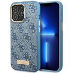 Guess GUHMP14LU4GPRB iPhone 14 Pro 6.1" blue hard case 4G Logo Plate MagSafe