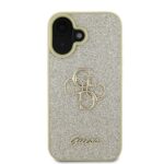 Guess GUHCP16SHG4SGD iPhone 16 6.1" gold hardcase Fixed Glitter Big 4G - imagine 3