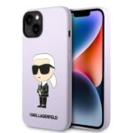 Karl Lagerfeld KLHCP14SSNIKBCU iPhone 14/ 15 / 13 6,1" hardcase purple Silicone Ikonik