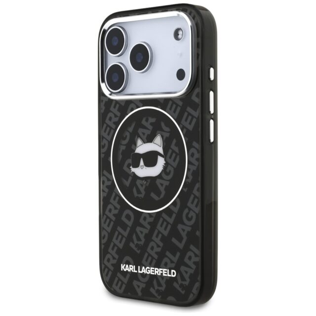 Case Karl Lagerfeld IML Choupette Head   Logo MagSafe for iPhone 17 Pro black - imagine 2