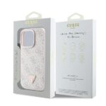 Guess GUHCP16LP4TDPP iPhone 16 Pro 6.3" pink hardcase Leather 4G Triangle Strass MagSafe - imagine 8