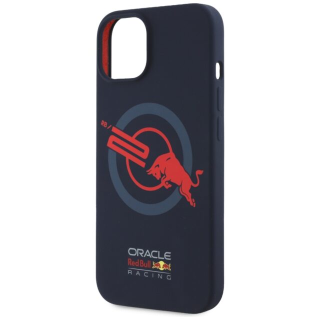 Case Red Bull HC Silicone ORBR20 Logo Red Lining for iPhone 15 MagSafe navy blue - imagine 6