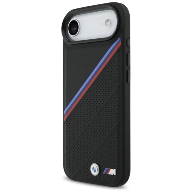BMW M Tricolor Metal Logo MagSafe Case for iPhone Air Black - imagine 2