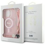 Guess GUHMP16LHCTSGNSP iPhone 16 Pro 6.3" pink hardcase Crossbody Cord Script MagSafe - imagine 7