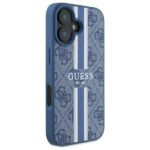 Guess GUHMP16SP4RPSB iPhone 16 6.1" blue hardcase 4G Printed Stripes MagSafe - imagine 4