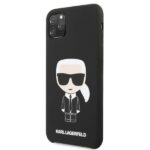 Karl Lagerfeld KLHCN65SLFKBK iPhone 11 Pro Max black Silicone Iconic - imagine 2