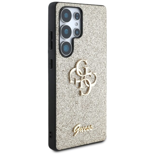 Case Guess Fixed Glitter Big 4G Metal Logo to Samsung Galaxy S25 Ultra gold - imagine 4