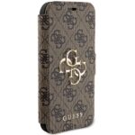Guess GUBKP15S4GMGBR iPhone 15 / 14 / 13 6.1" brown book 4G Metal Logo - imagine 4