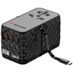 Verbatim Travel Adapter EU/UK/US GaN USB-A/3xUSB-C PD 85W CNT-02 black 32127
