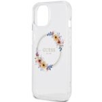 Guess GUHMP15SHFWFCT iPhone 15 / 14 / 13 6.1" transparent hardcase IML Flowers Wreatch MagSafe - imagine 6