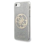 Guess GUHCI8PCUGLLG iPhone 7/8/SE 2020/ SE 2022 light grey hard case Glitter 4G Circle Lo - imagine 2