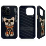 Nimmy case iPhone 15 Pro Max 6.7" black Glasses Cool Dog - imagine 2