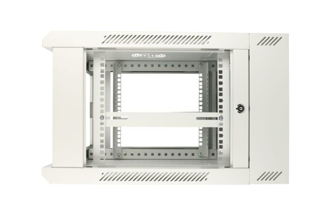 Extralink 6U 600x600 AZH Gray | Rackmount cabinet | wall mounted, swing type - imagine 7