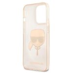 Karl Lagerfeld KLHCP13LKHTUGLGO iPhone 13 Pro / 13 6,1" gold hardcase Glitter Karl`s Head - imagine 7