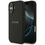 Guess Grained Ring MagSafe case for iPhone 17 black