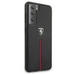 Ferrari FEOSIHCS21MBK S21+ G996 black hardcase Off Track Leather Nylon Stripe - imagine 4