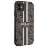 Guess GUHMN61P4RPSW iPhone 11 / Xr brown hardcase 4G Printed Stripes MagSafe - imagine 4