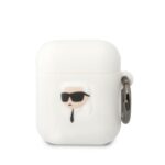 .Karl Lagerfeld KLA2RUNIKH AirPods 1/2 cover white Silicone Karl Head 3D