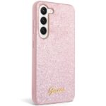Guess GUHCS23SHGGSHP S23 S911 pink hard case Glitter Script - imagine 3