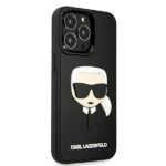 Karl Lagerfeld KLHCP13LKH3DBK iPhone 13 Pro / 13 6,1" black hardcase 3D Rubber Karl`s Head - imagine 3