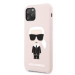 Karl Lagerfeld KLHCN58SLFKPI iPhone 11Pro hardcase light pink Silicone Iconic - imagine 2