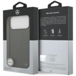Case Mercedes Leather Large Laurel Leave MagSafe for iPhone 17 Pro Max antracyt - imagine 8