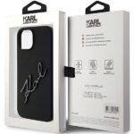 Karl Lagerfeld KLHCP15SSKSBMCK iPhone 15/ 14 / 13 6.1" black hardcase Silicone Karl Script - imagine 8