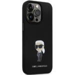 Karl Lagerfeld KLHCP13XSMHKNPK iPhone 13 Pro Max 6,7" black Silicone Ikonik Metal Pin - imagine 4