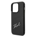Karl Lagerfeld KLHCP14XCSSK iPhone 14 Pro Max 6,7" hardcase black Signature Logo Cardslot - imagine 5