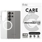 CARE by PanzerGlass Flagship Urban Combat White QI Case for Samsung Galaxy S25 Ultra Transparent