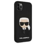 Karl Lagerfeld KLHCN58SLKHBK iPhone 11 Pro black hardcase Silicone Karl`s Head - imagine 4