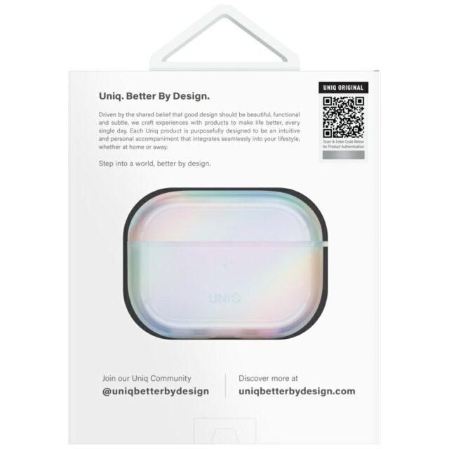 Case UNIQ Iridescia for AirPods Pro 2 Hang Case holo quartz - imagine 5
