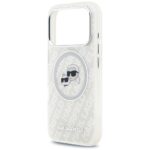 Case Karl Lagerfeld IML Glitter Karl & Choupette Heads Logo MagSafe for iPhone 17 Pro gray - imagine 6