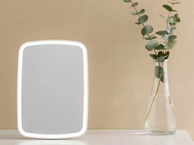 Extralink | Makeup mirror | white illuminated with stand - imagine 4