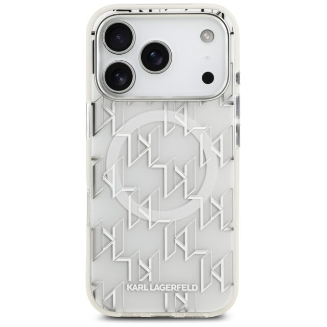 Karl Lagerfeld IML KL Monogram MagSafe Case for iPhone 17 Pro Max White - imagine 3