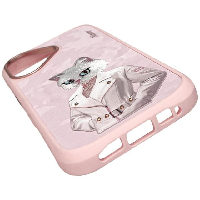 Case Nimmy Magnetic fashion cute pet     MagSafe for iPhone 16 pink - imagine 8