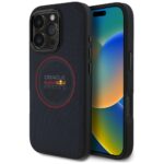 Red Bull RBHMP16L24PUILVR iPhone 16 Pro  6.3" hardcase navy Leather Red Ring MagSafe