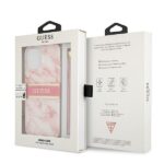 Guess GUHCP13LKMABPI iPhone 13 Pro / 13 6,1" pink hardcase Marble Strap Collection - imagine 8