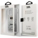 Karl Lagerfeld KLHCP12MKCGLSL iPhone 12/12 Pro 6,1" silver hardcase Liquid Glitter Karl&Choup - imagine 6