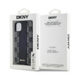 DKNY DKHMN61PCPVSLK iPhone 11 / Xr 6.1" black hardcase Leather Checkered Mono Pattern MagSafe - imagine 8