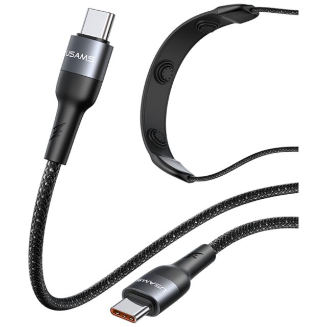 Cable USAMS SJ759 U89 100W Fast Charging with massager black - imagine 3